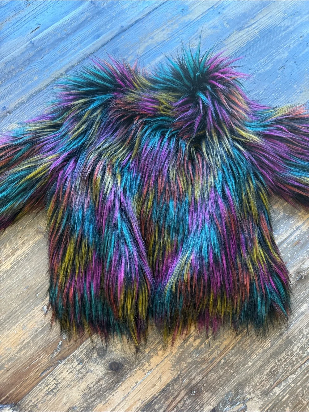 Girls appaman Multi-Color Faux Fur Jacket